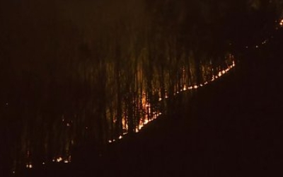 재생 경남 함양 산불, 올해 첫 대형산불로…'대응 2단계'