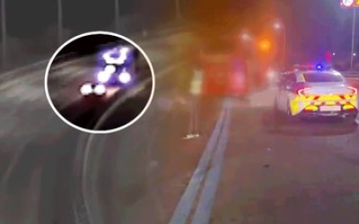 고속도로 역주행 승용차, 버스와 ‘쾅’…1명 사망 17명 부상