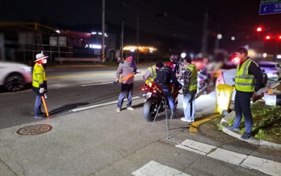 천안시, 오토바이 등 소음유발 차량 합동단속