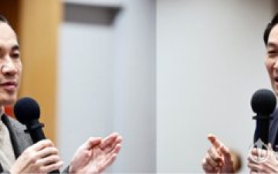 ‘같은 행사 다른 약속’… 김진태 지사·우상호 후보 본격 복지 현장 행보