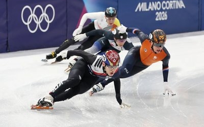 이정민 추월 빛났다…남자 쇼트트랙 5000m 계주 결승 진출