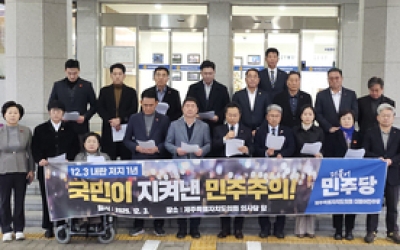 민주당 제주도의원 “12.3 불법계엄 1년, 도민과 함께 민주주의”