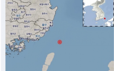 부산서 50km 떨어진 대마도 해상서 규모 3.9 지진