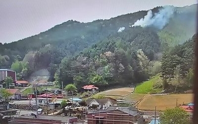 홍천군 내면 창촌리 산불 발생…헬기 6대·인력 투입해 진화 작업